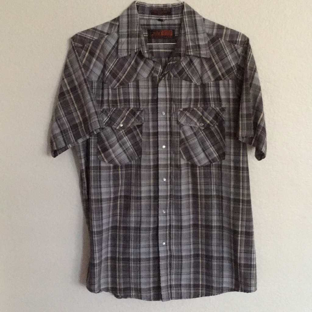 Plaid Snap Button-Down